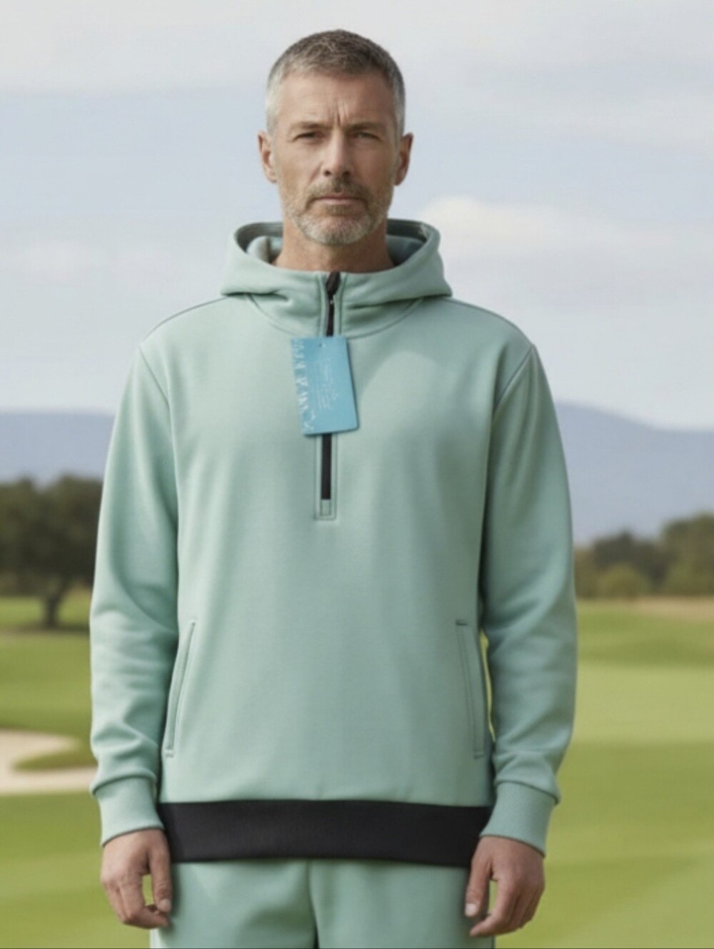 Inward Half Men's Hoodie Half Zip Mint Green NMT Size Small Athleisure